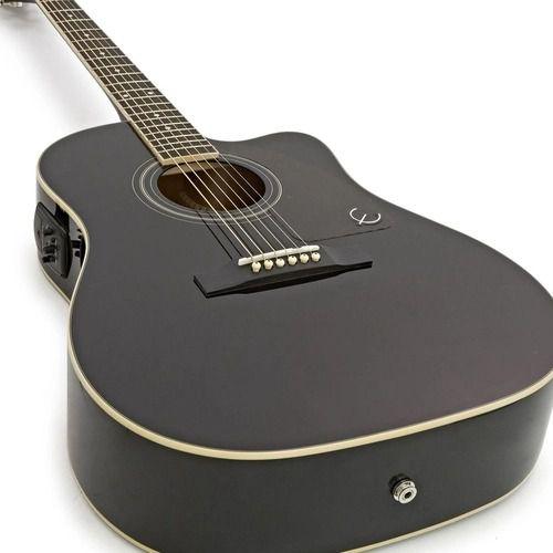 Violão Epiphone AJ-220 SCE Black 10030525 * - Violão - Magazine Luiza